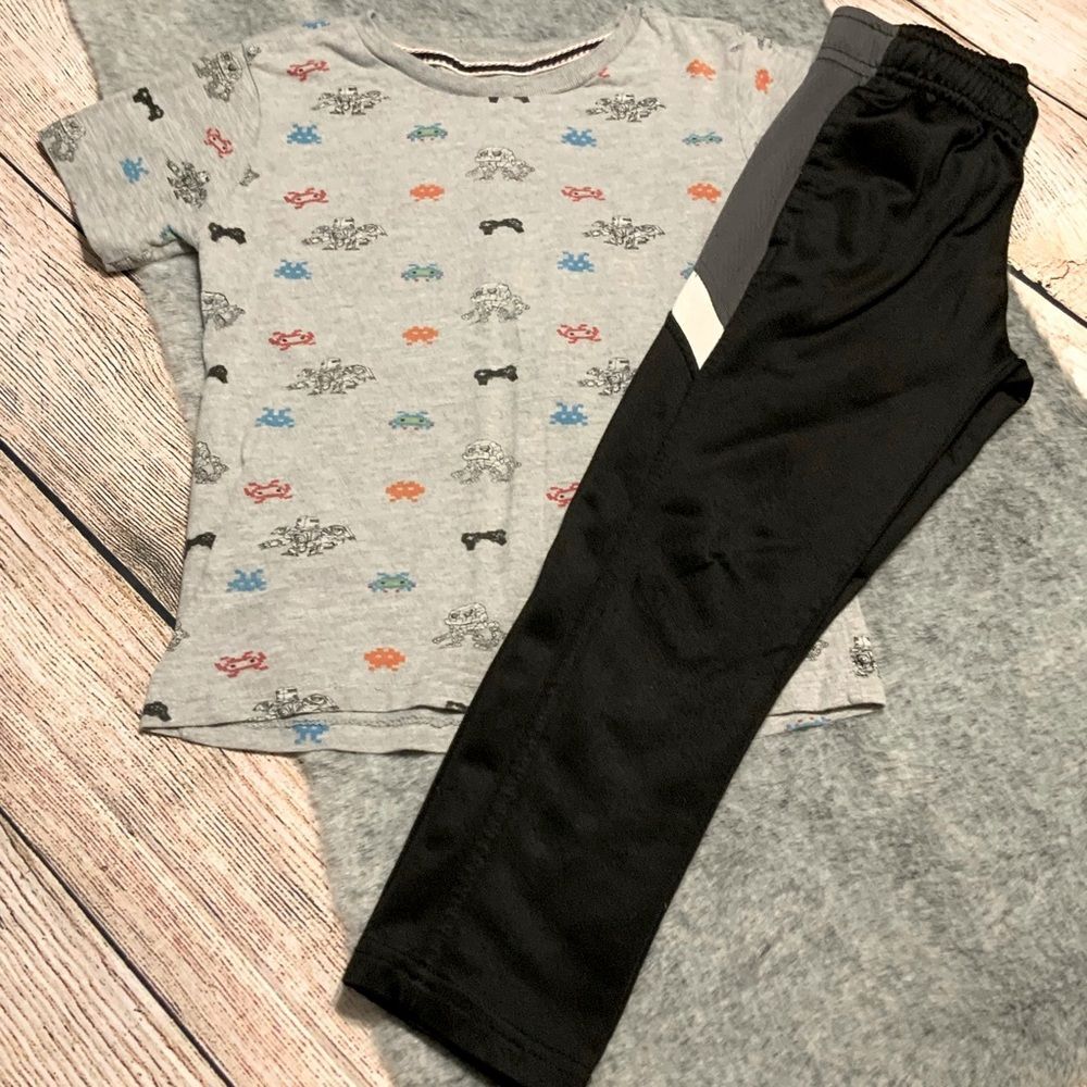Kids Jach’s Gamer Tee & Track Pants Matching Set Size 5